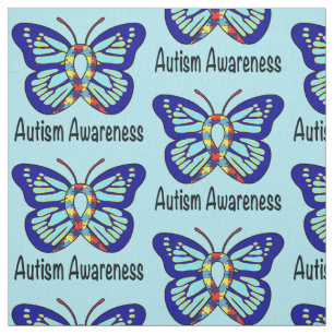 Tela Cinta de la conciencia de la mariposa del autismo