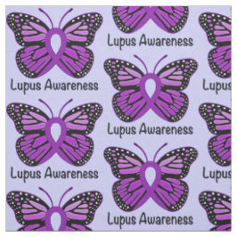 Tela Cinta de la conciencia del lupus con la mariposa