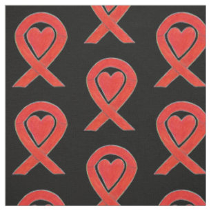 Tela Cinta de toma de conciencia roja Corazón Personali
