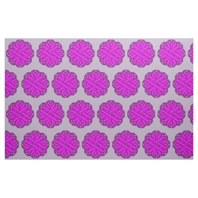 Tela Cinta morada de flores por Kenneth Yoncich ("Cuarto gordo" (fat quarter))