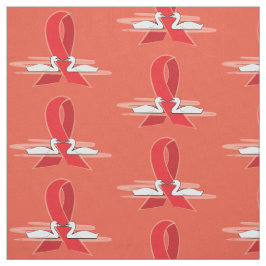 Tela Cinta roja de la conciencia con los cisnes