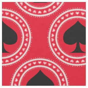 Tela Círculo Corazones de negro Thunder_Cove