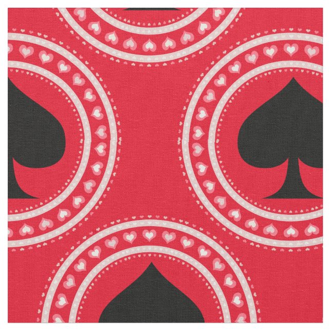 Tela Círculo Corazones de negro Thunder_Cove (De cerca)