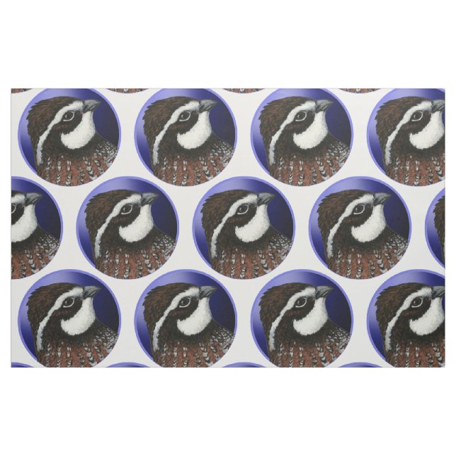 Tela Círculo de Cabezas de Codorniz Bobwhite ("Cuarto gordo" (fat quarter))