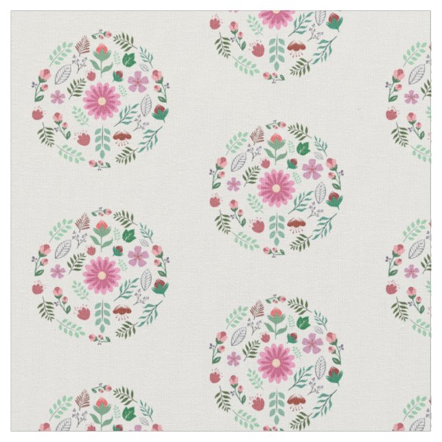 Tela Círculo floral (De cerca)