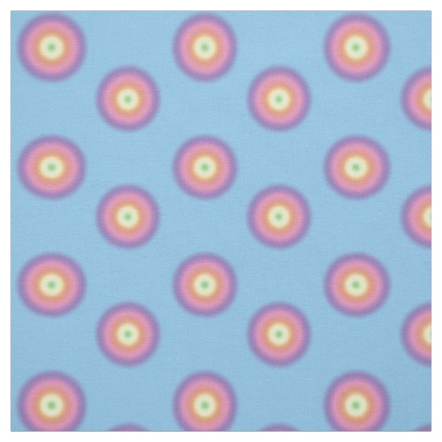 Tela - círculos arcoiris sobre azul (Retal)