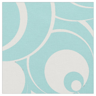 Tela Círculos azul y blanco de Aqua Tejido abstracto