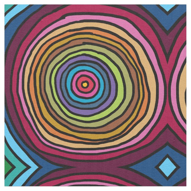 Tela Círculos Coloridos (De cerca)