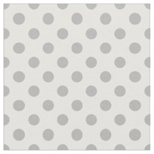 Tela Círculos cromados de puntos de polka gris