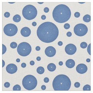 Tela Círculos de punto azul sobre un fondo blanco