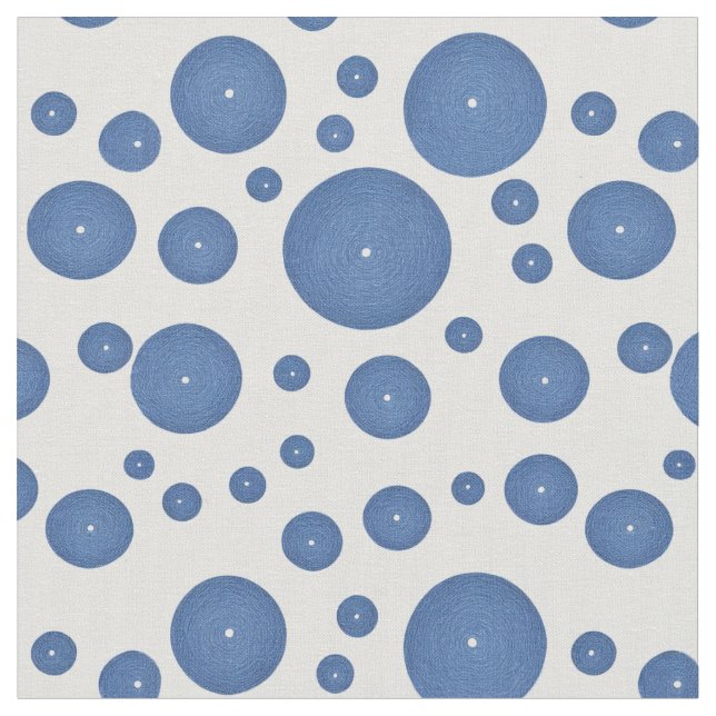Tela Círculos de punto azul sobre un fondo blanco (De cerca)