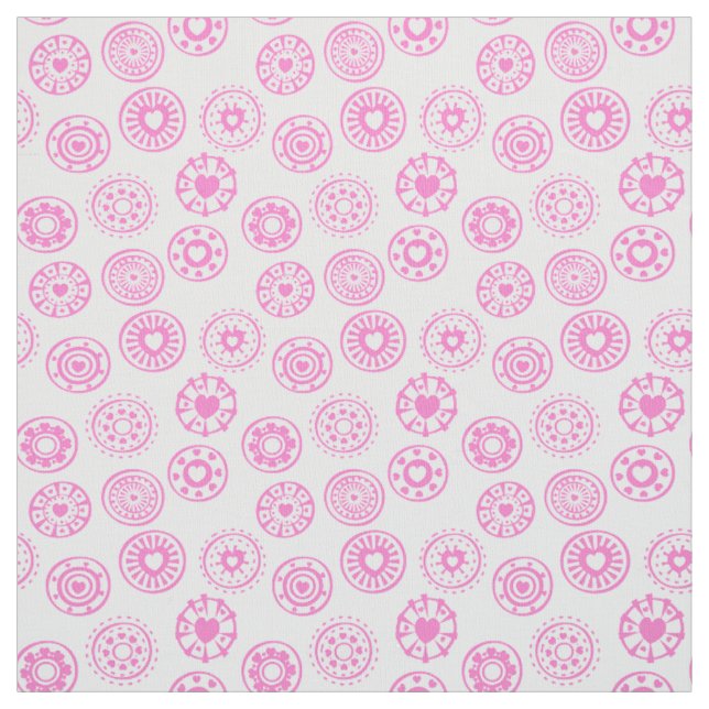 Tela Círculos del corazón rosado | BONITO (Retal)