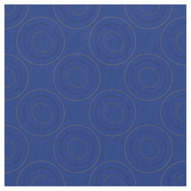 Tela Círculos en círculos sobre azul (De cerca)