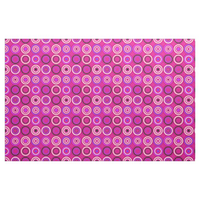 Tela Círculos Funky Rosa ("Cuarto gordo" (fat quarter))