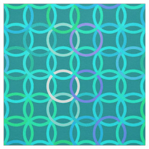 Tela Círculos, turquesa y aguamarina modernos de los