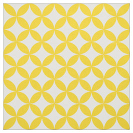 Tela Círculos y modelo blancos amarillos de los