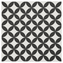 Tela Círculos y modelo blancos negros de los diamantes