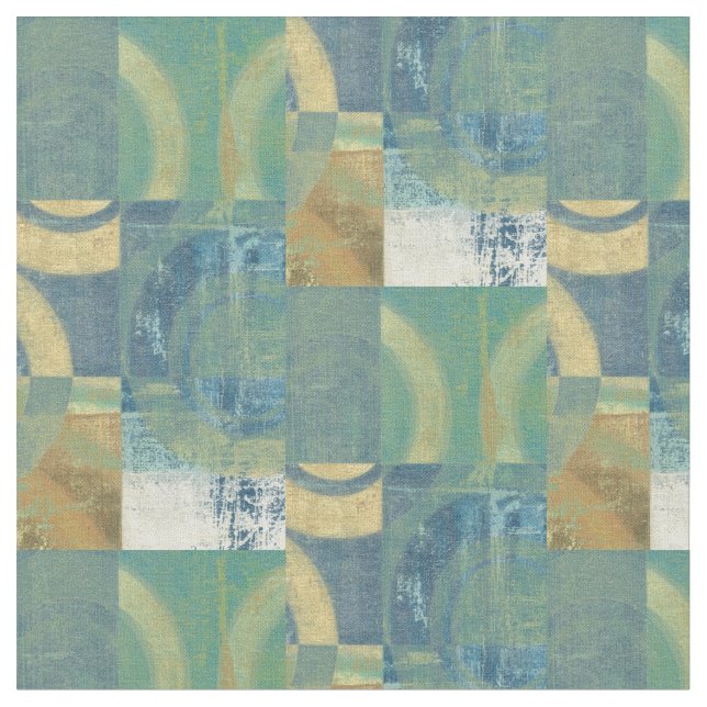 Tela Círculos y paneles multicolores (De cerca)