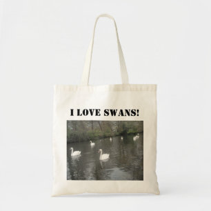 Tela Cisne de bolso nadando, me encantan los cisnes