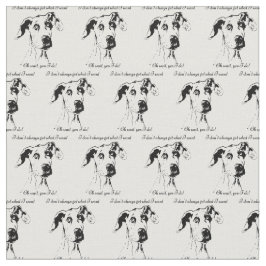 Tela Cita cómica de humor para perros con pañales