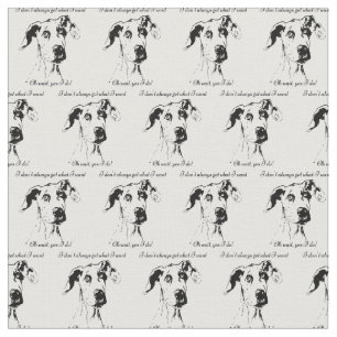 Tela Cita cómica de humor para perros con pañales