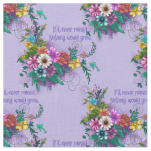 Tela Cita inspiradora con flores