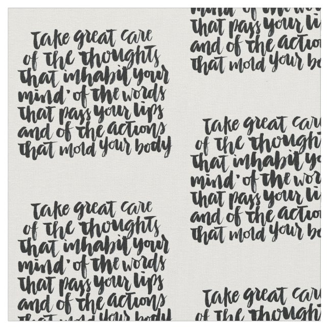 Tela Citas sobre vida: Tome el gran cuidado de su (De cerca)