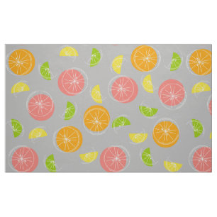 Tela Citrus gris de impresión multigrande