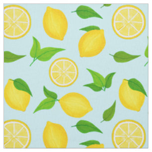 Tela Citrus veraniego Lemones amarillos y deja el Paste