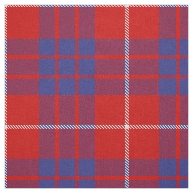 Tela Clan Hamilton Red Tartan Fabric (Retal)