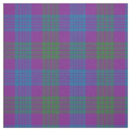 Tela Clan Lang Tartán Púrpura, Verde y Azul Placa