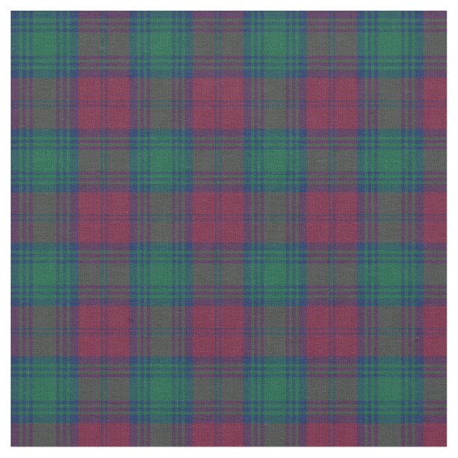 Tela Clan Lindsay Tartan (De cerca)