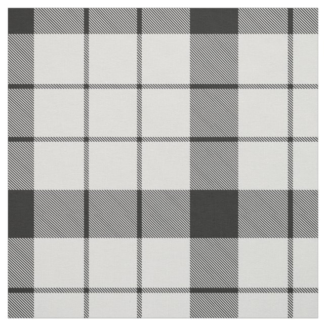 Tela Clan MacFarlane Tartán blanco y negro (Retal)