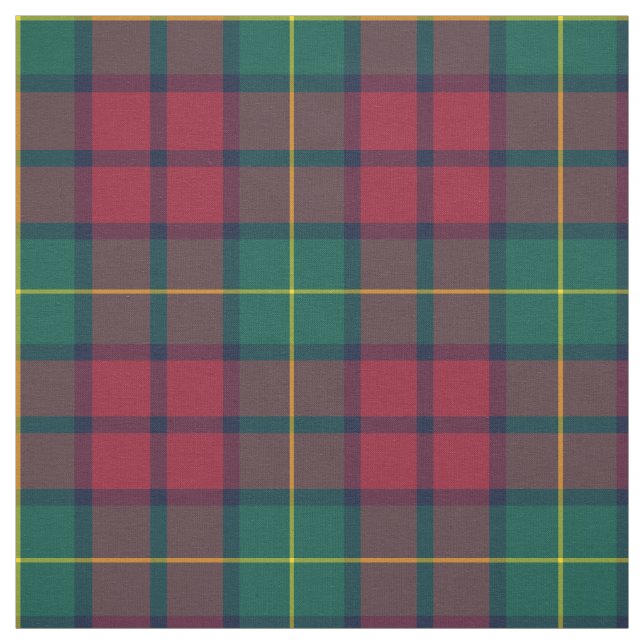 Tela Clan McCarthy Tartan Green y Red Plaid (Retal)