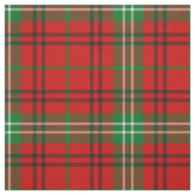 Tela Clan Morrison Red Tartan Fabric (Retal)