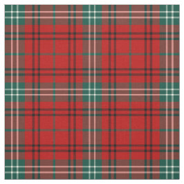 Tela Clan Morrison Tartán Placa roja y verde