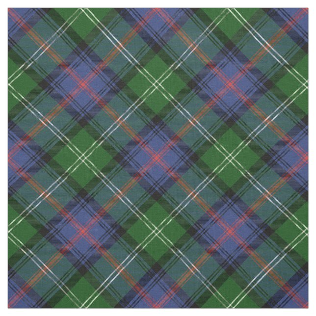 Tela Clan Sutherland Tartán - patrón diagonal medio (Retal)