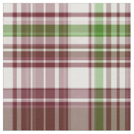 Tela Claret, Green Preppy Madras Style Plaid Sz6