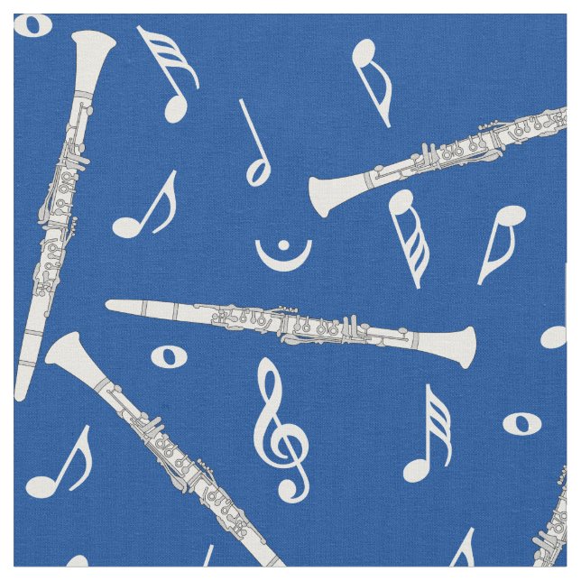 Tela Clarinets Music Notes Pattern (De cerca)