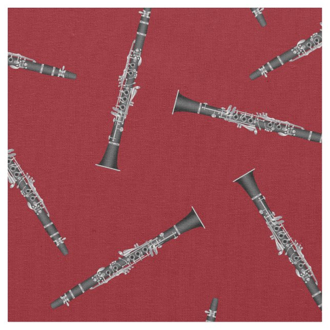 Tela Clarinets Musical Room Decoración Roja (De cerca)