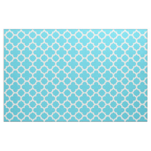 Tela clásica azul del modelo de Quatrefoil de la