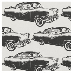 Tela clásica blanco y negro del coche