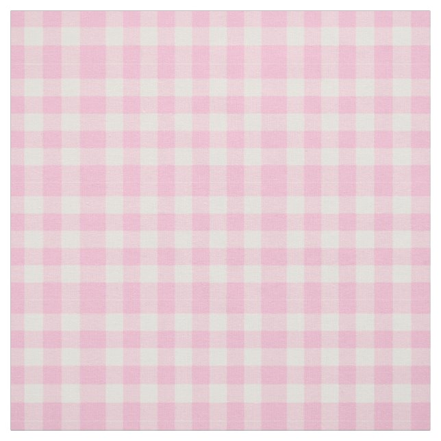 Tela Clásica de Gingham Rosa (Retal)