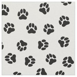 Tela Clásica de Huellas de Patas de Mascotas en Bl