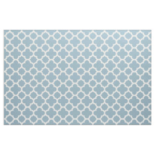 Tela clásica del modelo de Quatrefoil del azul de