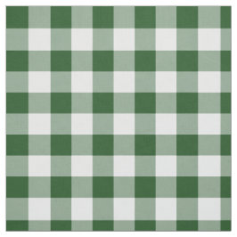 Tela Clásica Placa de Gingham Verde y Blanco
