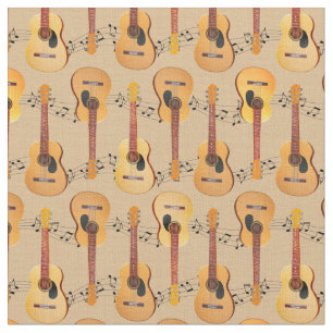 Tela Clásicas Acoustic Guitars Music Notes