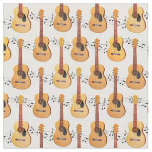 Tela Clásicas Acoustic Guitars Music Notes