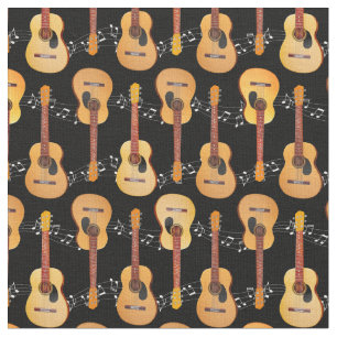 Tela Clásicas Guitars Acústicas Notas musicales sobre n