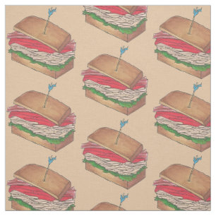 Tela Clásico Club de Dinero Sandwiches Turquía Comida d